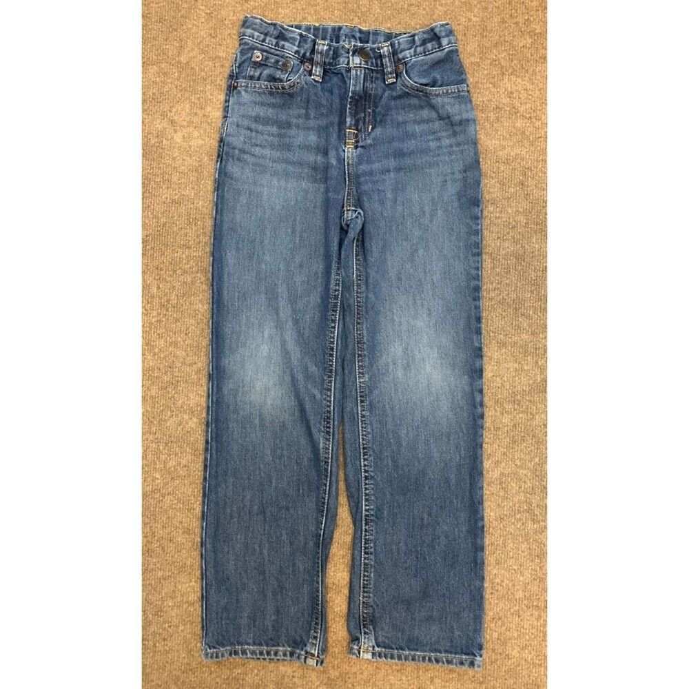 Polo Ralph Lauren Jeans Boys 7 Straight Leg Relaxed Whiskered Adjustable Denim